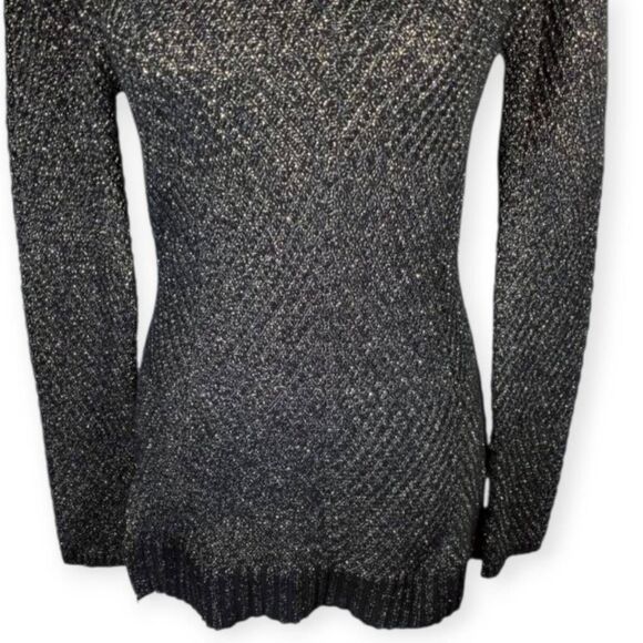 SIMPLY STYLED BLACK & METALLIC GOLD SWEATER SZ.S NWT. - Picture 3 of 9